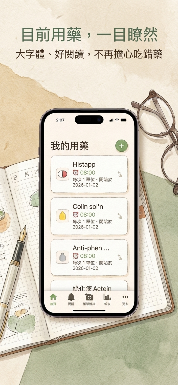 用藥清單畫面